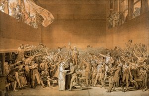 The Tennis Court Oath, 20th June 1789 (detail) by Jacques Louis David